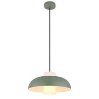 HÄNGELEUCHTE 38/120 cm    - Weiss/Grün, Trend, Glas/Textil (38/120cm) - Globo