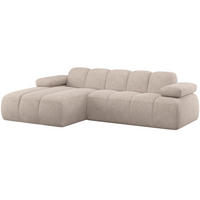 ECKSOFA Mojo Sandfarben Webstoff Armteilverstellung  - Sandfarben/Schwarz, MODERN, Kunststoff/Textil (160/284cm) - Livetastic