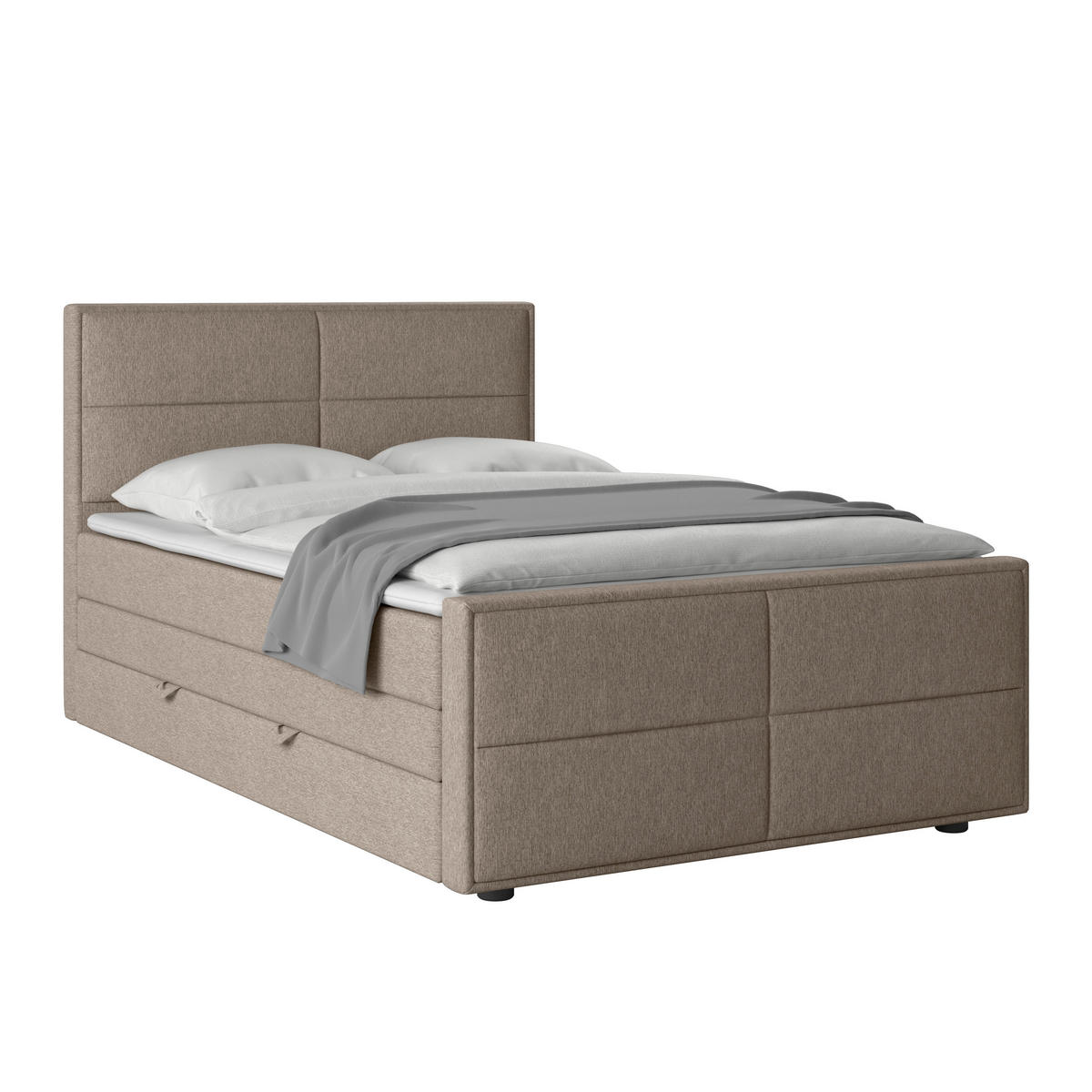 BOXSPRINGBETT 140/200 cm  in Beige  - Beige, Modern, Holz/Kunststoff (140/200cm) - MID.YOU