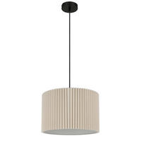 ZÁVĚSNÉ SVÍTIDLO, 38/120 cm  - černá/přírodní barvy, Basics, kov/textil (38/120cm) - Globo