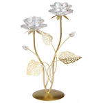 KERZENHALTER - Klar/Goldfarben, LIFESTYLE, Glas/Kunststoff (21/36/12cm) - Ambia Home