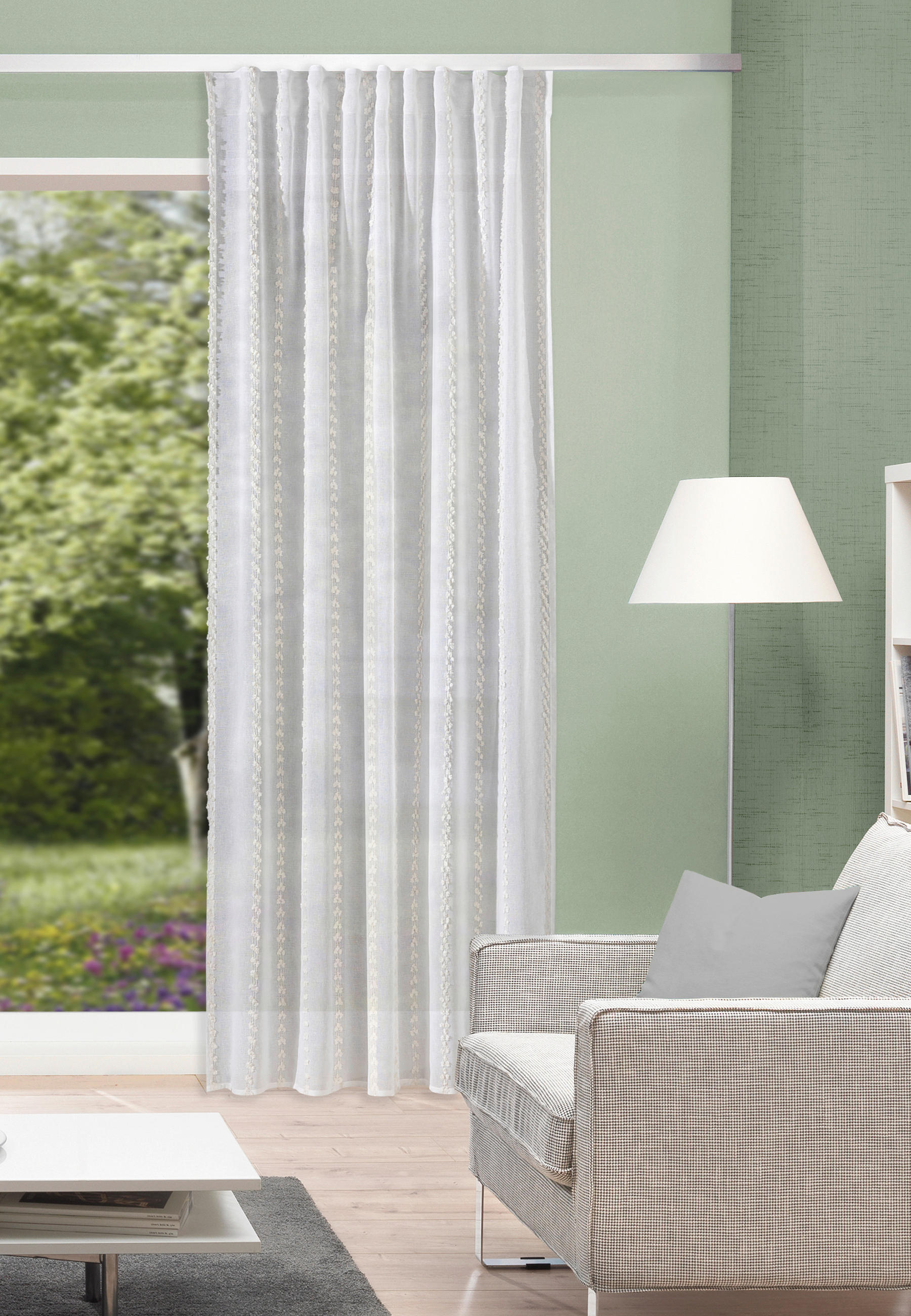 FERTIGVORHANG  halbtransparent   135/245 cm  - Naturfarben, Basics, Textil (135/245cm)