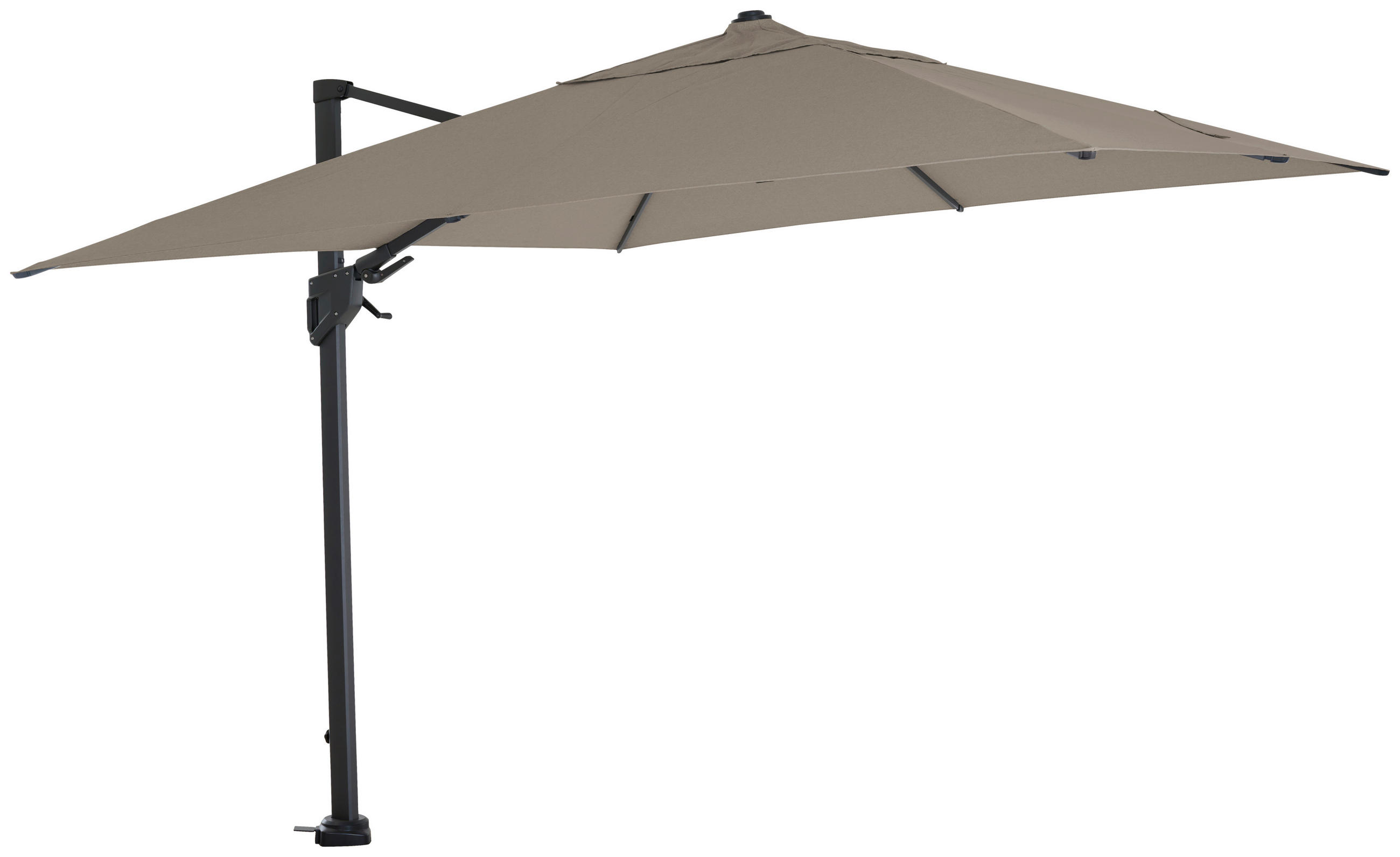 AMPELSCHIRM  300/300 cm  - Taupe/Anthrazit, MODERN, Textil/Metall (300/300cm) - Siena Garden