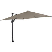 AMPELSCHIRM 300 cm Taupe  - Taupe/Anthrazit, MODERN, Textil/Metall (300/300cm) - Siena Garden