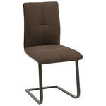 SCHWINGSTUHL  , Lederauswahl, Stoffauswahl, Typenauswahl, Gestellauswahl  , Flachgewebe  ,  - Dunkelbraun/Schwarz, Design, Textil/Metall (46/95/62cm) - Dieter Knoll