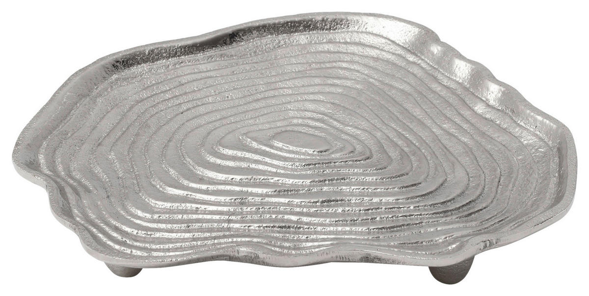 DEKOTABLETT - Silberfarben, Trend, Metall (19/18,5/4cm) - Kayoom