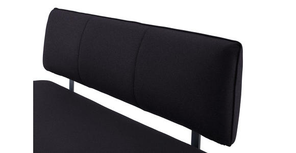 SITZBANK 140/86/60 cm in Anthrazit, Schwarz - Anthrazit/Schwarz, MODERN, Textil/Metall (140/86/60cm) - Cantus