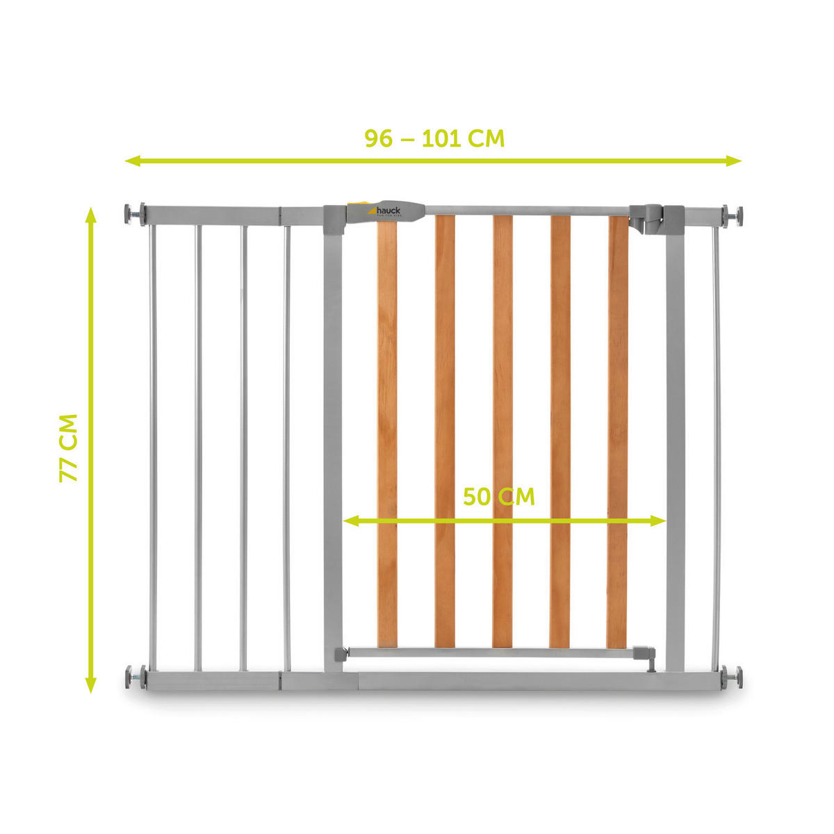 TÜRSCHUTZGITTER  - Silberfarben, Basics, Metall (96-101/77cm) - Hauck