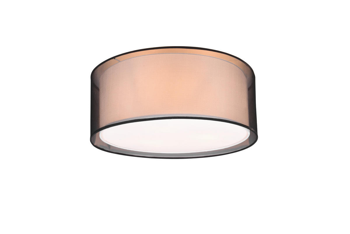 DECKENLEUCHTE     - Schwarz, Basics, Textil/Metall (50/25cm) - Trio Leuchten