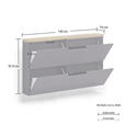 HÄNGESCHUHSCHRANK 140/82/19 cm  - Eichefarben/Anthrazit Hochglanz, Design, Holzwerkstoff/Metall (140/82/19cm) - Xora