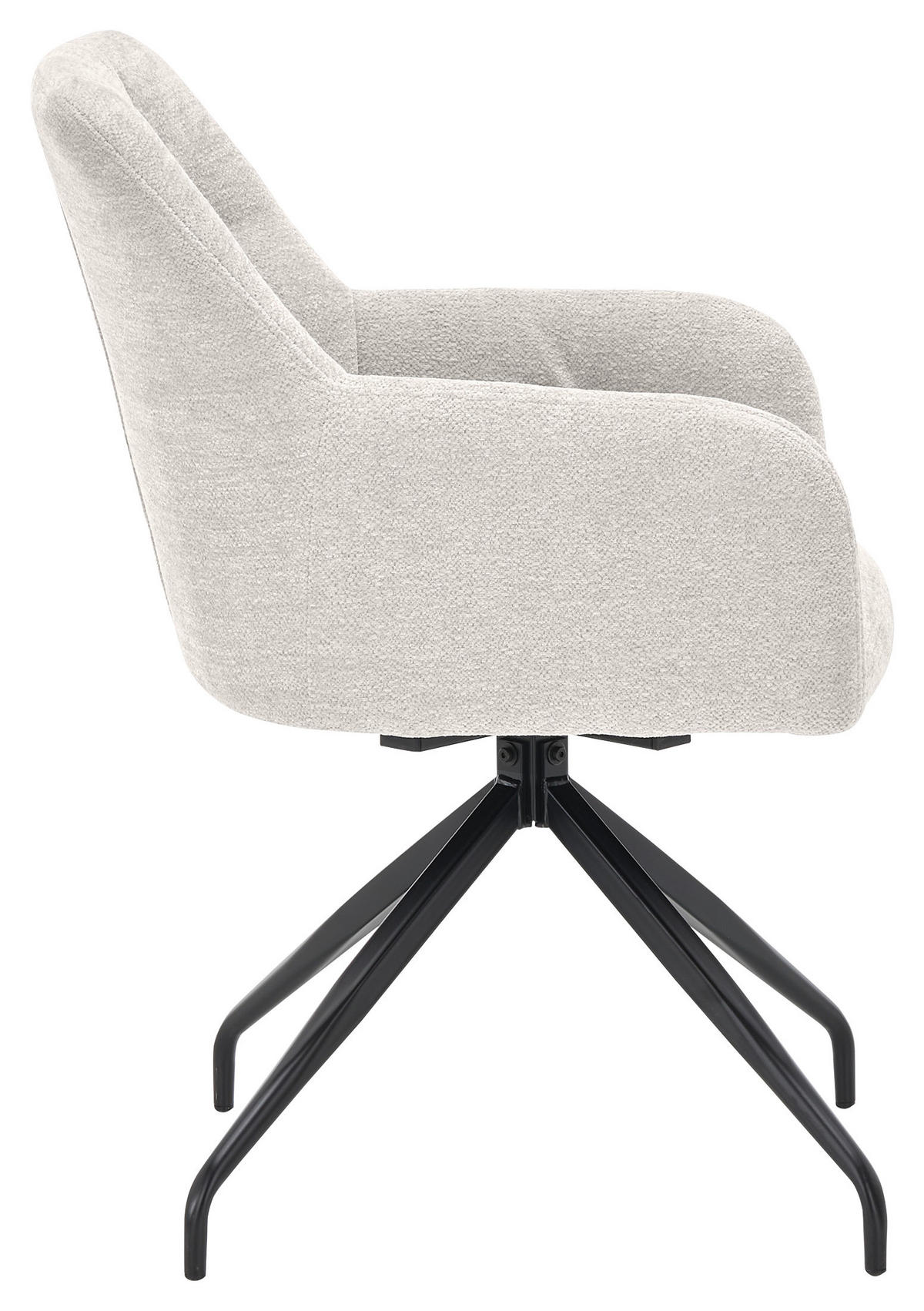 ARMLEHNSTUHL  in Eisen  - Creme/Schwarz, Design, Kunststoff/Metall (60,5/85/64cm) - SetOne by Musterring