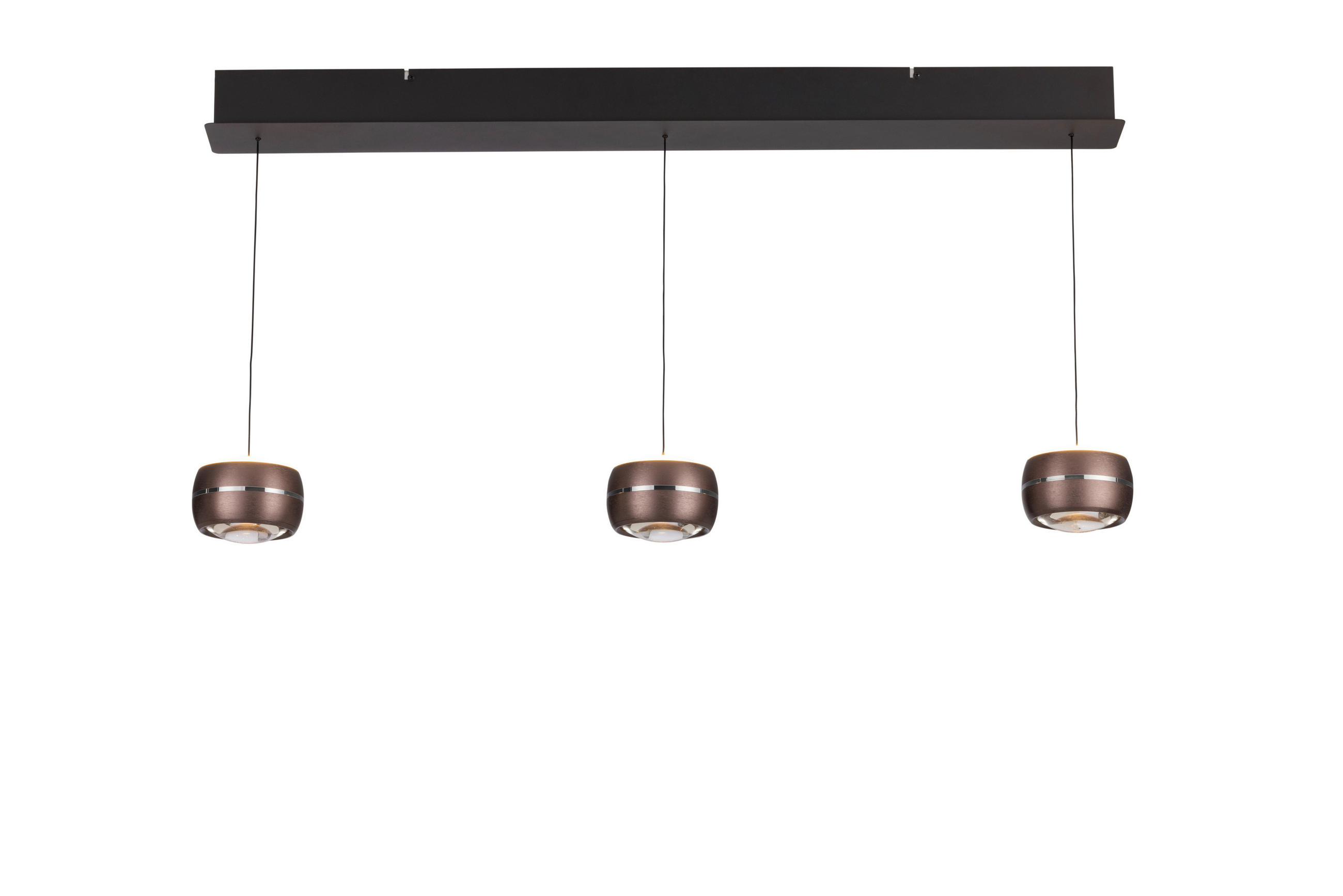 ZÁVESNÉ LED SVIETIDLO,   - hnedá, Basics, kov/sklo (100cm) - Dieter Knoll