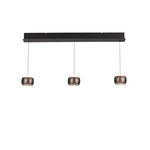 LED-HÄNGELEUCHTE 100/12/180 cm  - Braun, Basics, Glas/Metall (100/12/180cm) - Dieter Knoll