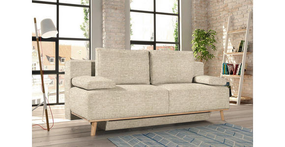 BOXSPRINGSOFA Carla  mit Stoffauswahl, Rücken echt Beige  - Beige, Design, Holz/Textil (203/97/107cm) - Dieter Knoll