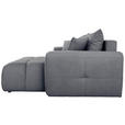 ECKSOFA Dunkelgrau Velours  - Dunkelgrau/Schwarz, KONVENTIONELL, Kunststoff/Textil (298/168cm) - Carryhome
