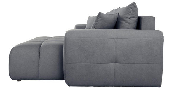 ECKSOFA Dunkelgrau Velours  - Dunkelgrau/Schwarz, KONVENTIONELL, Kunststoff/Textil (298/168cm) - Carryhome