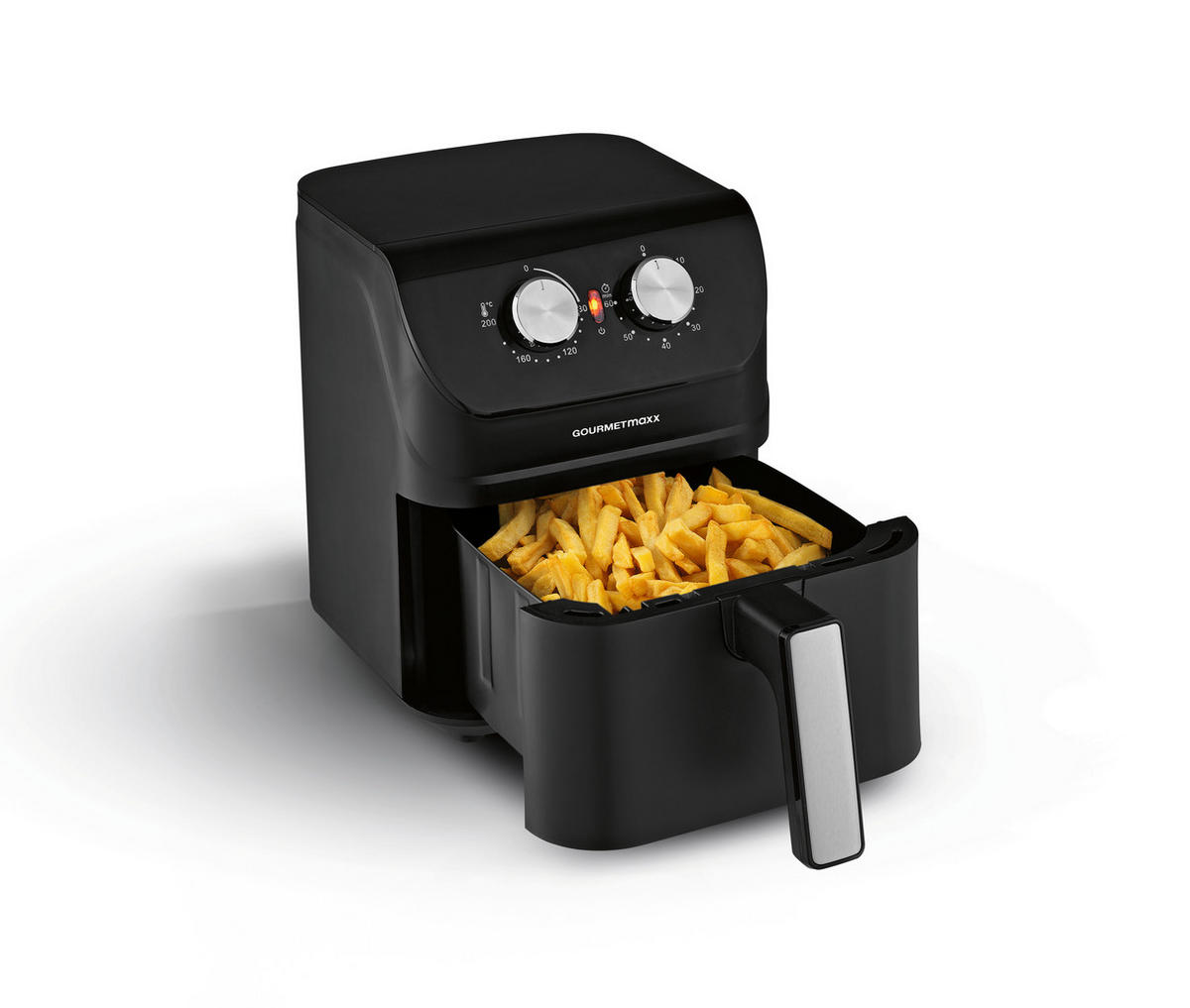 HEIßLUFTFRITTEUSE GOURMETmaxx 4 L  - Schwarz, Basics, Kunststoff (24/35/30cm) - GOURMETMAXX