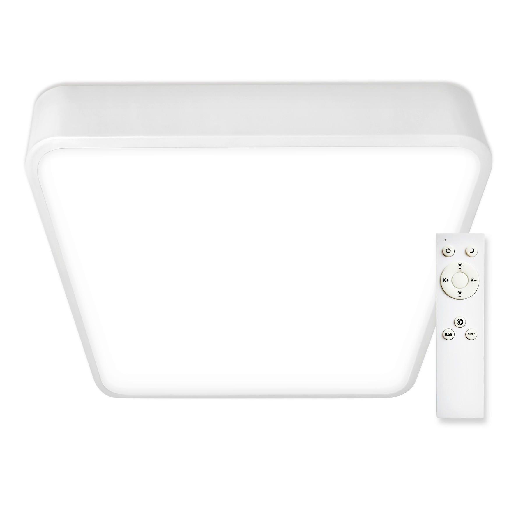 STROPNÍ LED SVÍTIDLO, 40/40/5 cm - bílá, Basics, kov/plast (40/40/5cm)