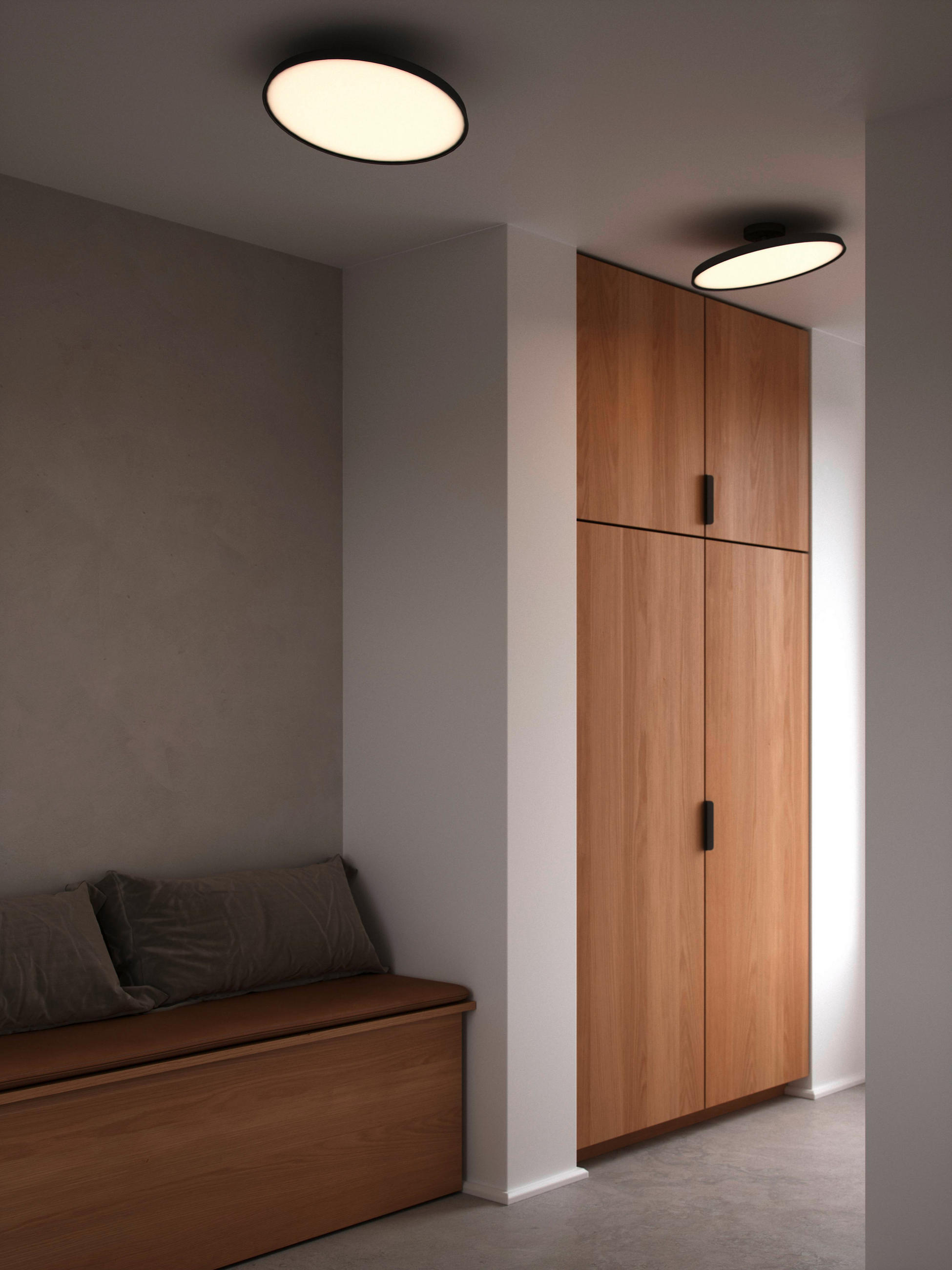 LED-DECKENLEUCHTE Kaito 40/11,7 cm   - Schwarz, Design, Kunststoff/Metall (40/11,7cm) - Nordlux