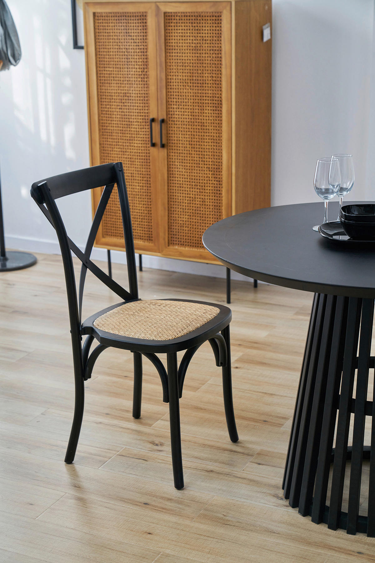 ARMLEHNSTUHL-SET 2 Stück  in  - Schwarz/Naturfarben, MODERN, Holz (48/89/52cm) - MID.YOU