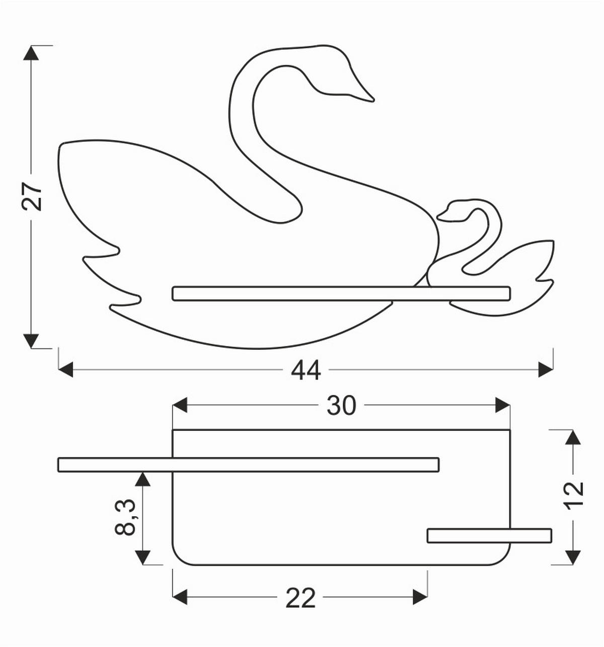 VÄGGLAMPA FÖR BARN Swan 27/12/31 cm   - vit/pink, Basics, metall/trämaterial (27/12/31cm)