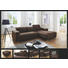 WOHNLANDSCHAFT Braun Mikrofaser - Chromfarben/Beige, Design, Holz/Textil (296/212cm) - Hom`in WOHNLANDSCHAFT Braun Mikrofaser - Chromfarben/Beige, Design, Holz/Textil (296/212cm) - Hom`in