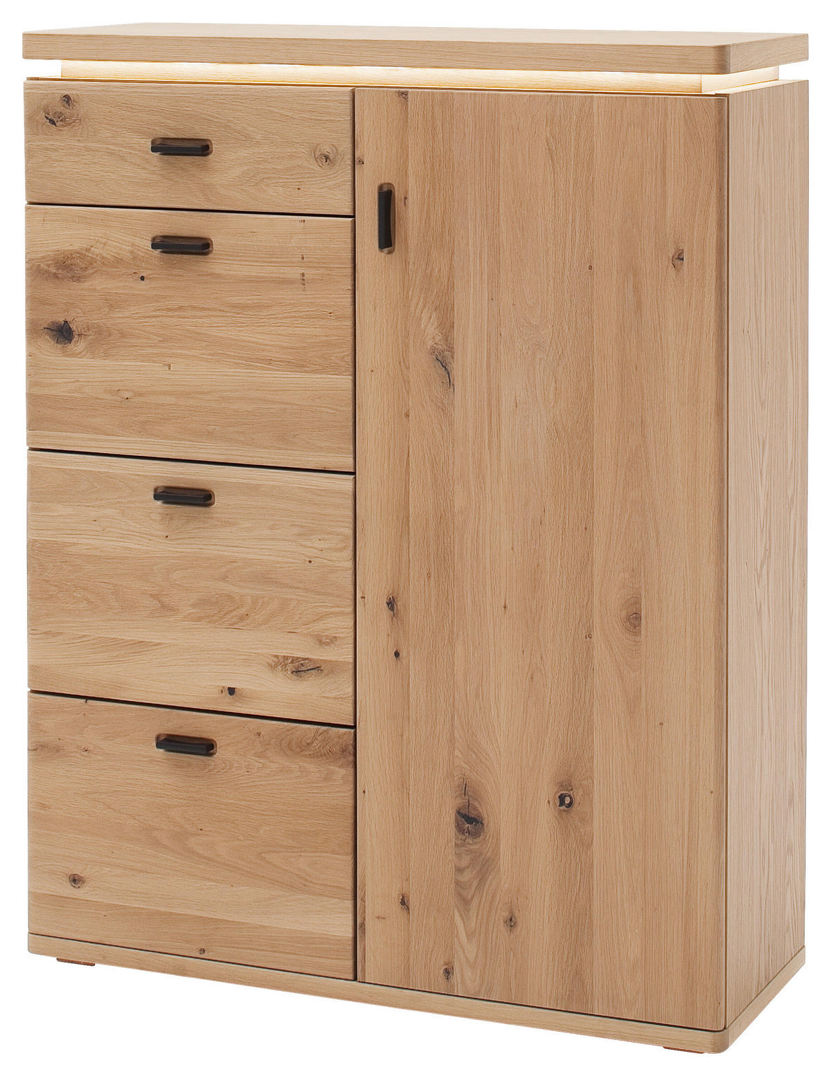HIGHBOARD  in 100/128/38 cm  - Eichefarben/Anthrazit, Natur, Holz/Holzwerkstoff (100/128/38cm)