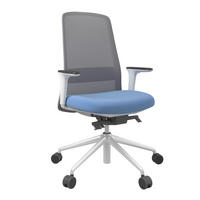 DREHSTUHL Grau, Türkis, Weiß  - Türkis/Weiß, MODERN, Kunststoff/Textil (70/103-115/70cm)