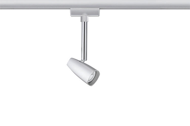 SCHIENENSYSTEM-STRAHLER URail   - Chromfarben, Design, Metall (6,8/13,8/3,5cm) - Paulmann