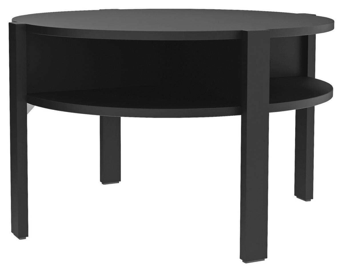 COUCHTISCH in Holzwerkstoff 74,4/74,4/45,5 cm  - Schwarz, Design, Holzwerkstoff (74,4/74,4/45,5cm) - Ti'me