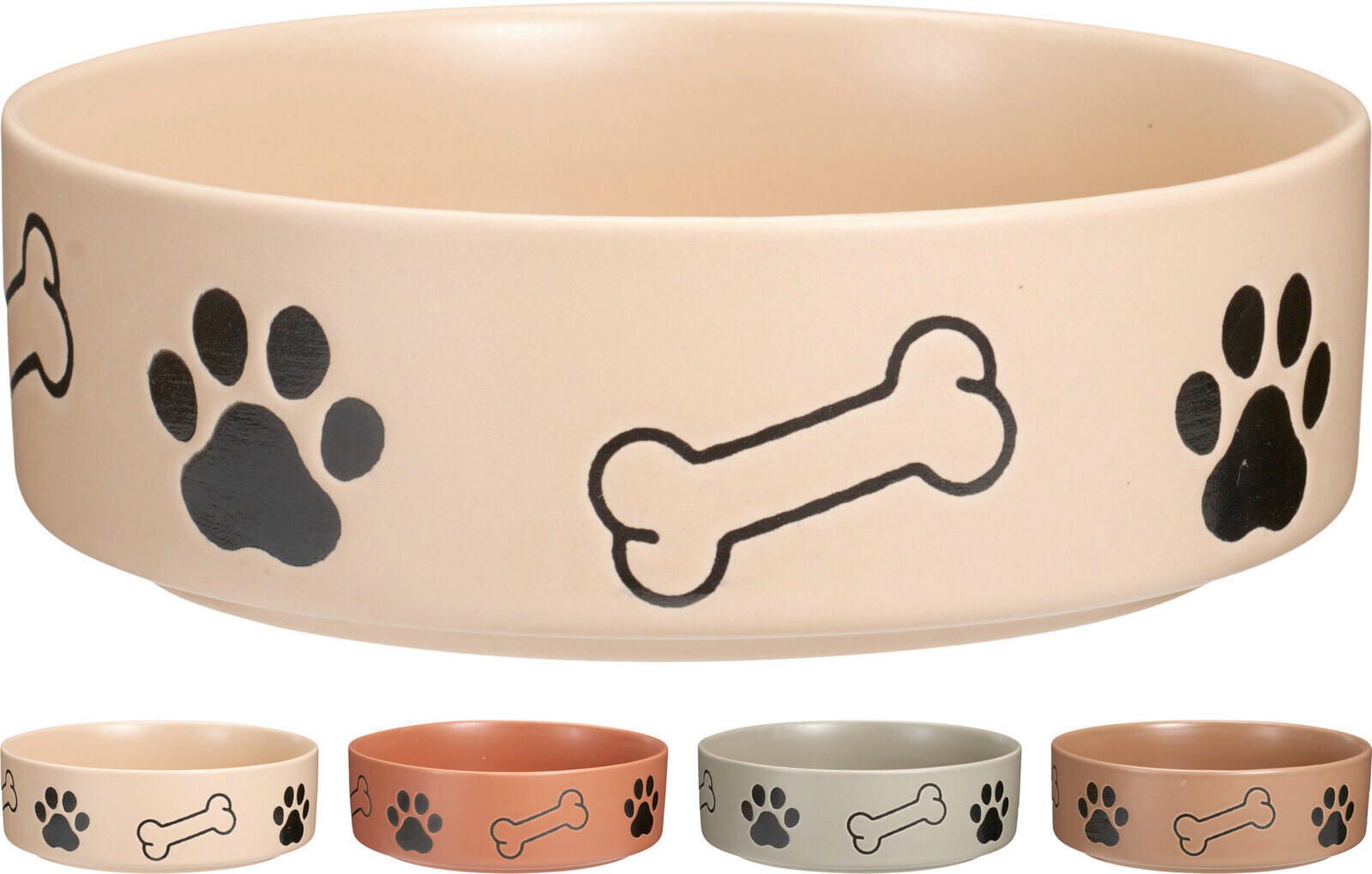 FUTTERNAPF - Cognac/Salbeigrün, Trend, Keramik (18/18/6cm)