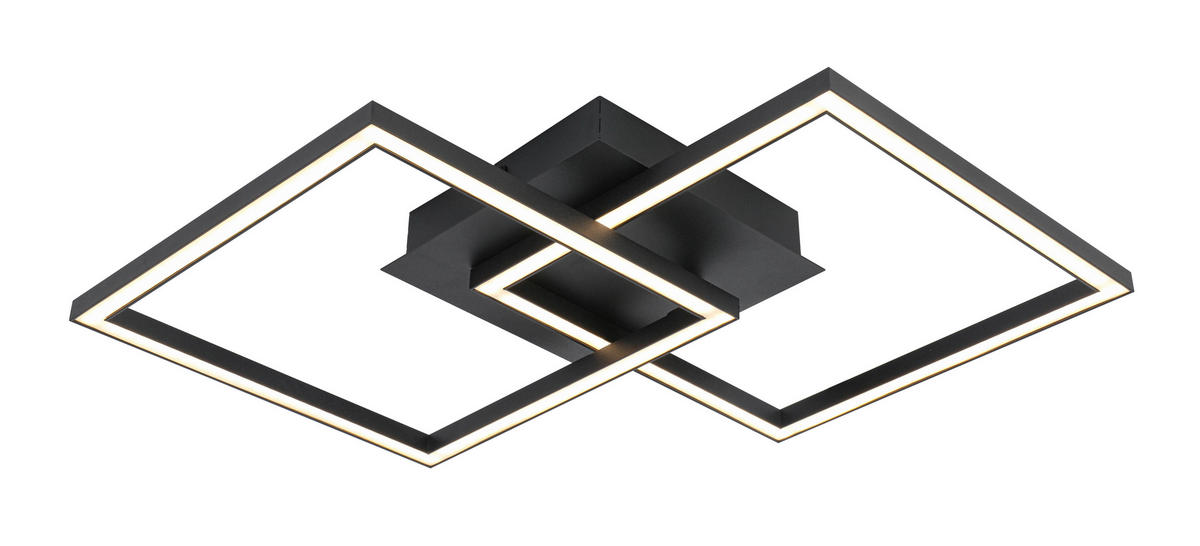 LED PLAFONJERA - bela/crna, Trendi, metal/plastika (53,2/33,4/7,5cm) - Boxxx