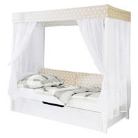 HIMMELBETT 90/200 cm  in Beige, Weiß  - Beige/Weiß, MODERN, Holz (90/200cm) - MID.YOU