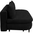 SCHLAFSOFA Simon Webstoff, Plüsch Schwarz  inkl. Rückenkissen, Bettkasten, Schlaffunktion, Rücken echt  - Schwarz, Design, Textil (213/89/105cm) - Novel