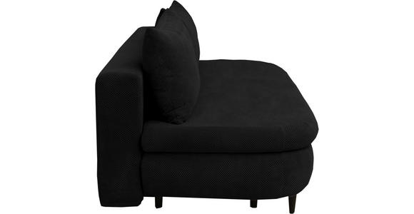 SCHLAFSOFA Simon Webstoff, Plüsch Schwarz  inkl. Rückenkissen, Bettkasten, Schlaffunktion, Rücken echt  - Schwarz, Design, Textil (213/89/105cm) - Novel