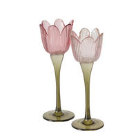 WINDLICHT - Hellrosa/Dunkelrosa, LIFESTYLE, Glas (8,3/23,4cm)