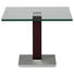 BEISTELLTISCH in Metall, Glas 60/60/46-65 cm - Edelstahlfarben/Rot, Design, Glas/Kunststoff (60/60/46-65cm) BEISTELLTISCH in Metall, Glas 60/60/46-65 cm - Edelstahlfarben/Rot, Design, Glas/Kunststoff (60/60/46-65cm)