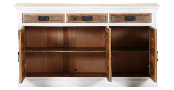 SIDEBOARD  in 160/90/40 cm  - Schwarz/Naturfarben, Design, Holz/Metall (160/90/40cm) - Landscape