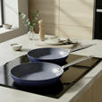 PFANNENSET Aluminium, Edelstahl 2-teilig  - Dunkelblau, Basics, Metall - Homeware Profession.