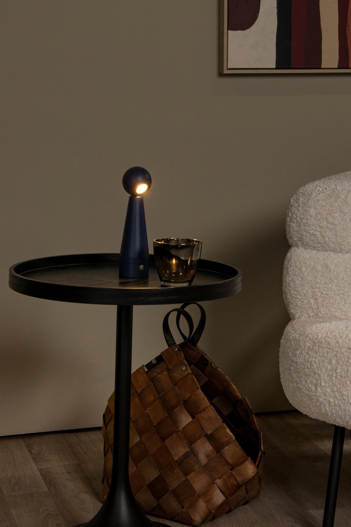 AKKU-TISCHLEUCHTE IPSOS 6/6/22 cm  - Blau, Design, Metall (6/6/22cm) - Lucide