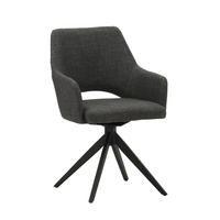 ŽIDLE, antracitová - černá/antracitová, Moderní, kov/textil (54,5/85/61,5cm) - MID.YOU