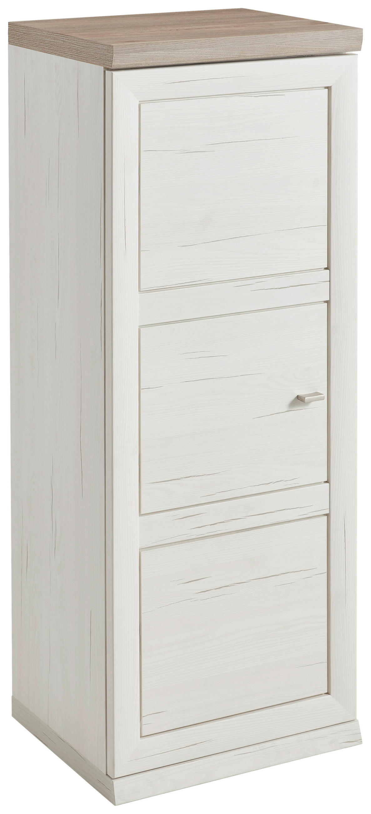 Hom`in Aktenschrank Grau, Weiß 50.6x131.6x43 cm