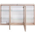 SPIEGELSCHRANK 100/64/20 cm  - Chromfarben/Buchefarben, KONVENTIONELL, Glas/Holzwerkstoff (100/64/20cm) - Xora