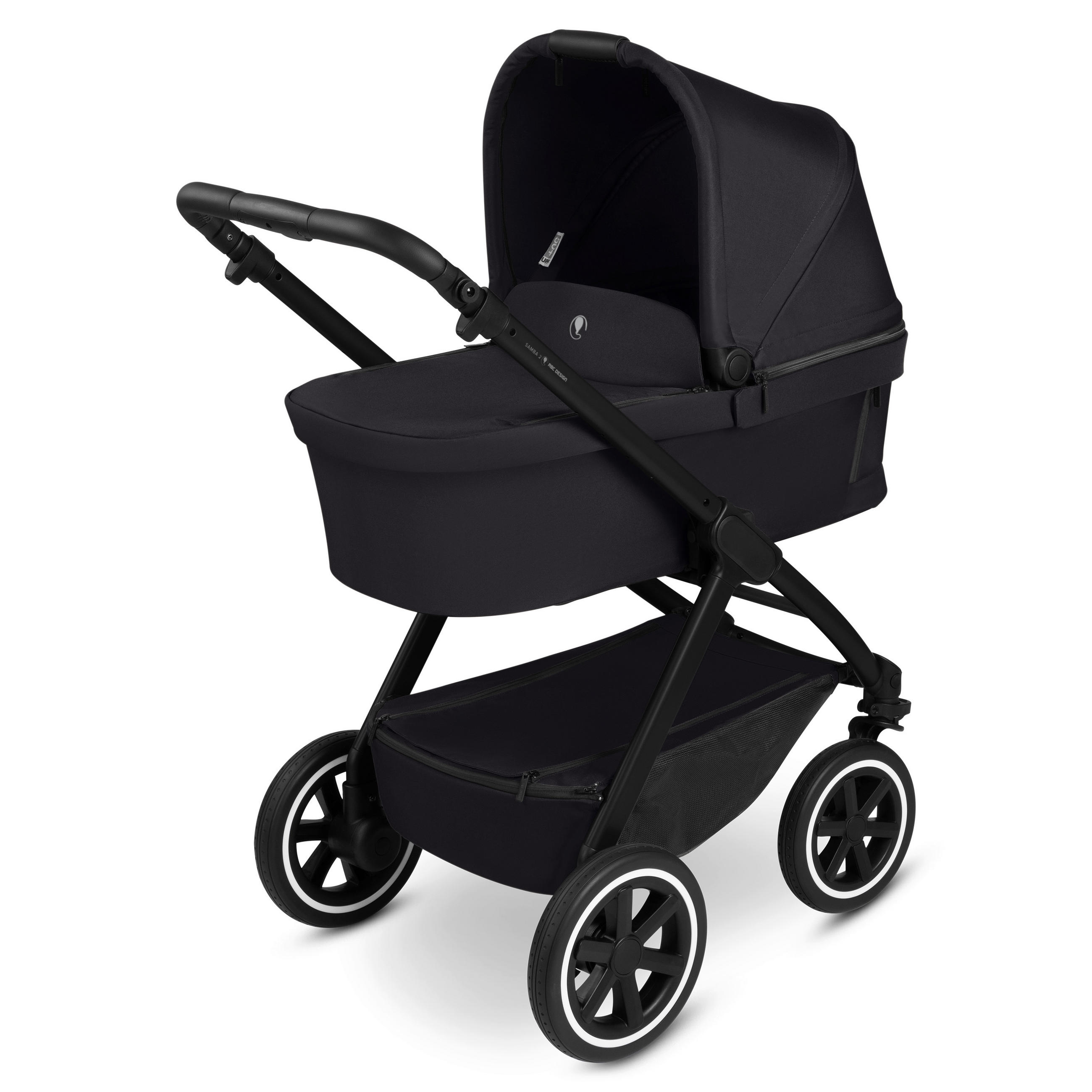 KINDERWAGEN  Samba 2  Coal  - Schwarz, Basics, Textil/Metall (60/108/88cm) - ABC Design