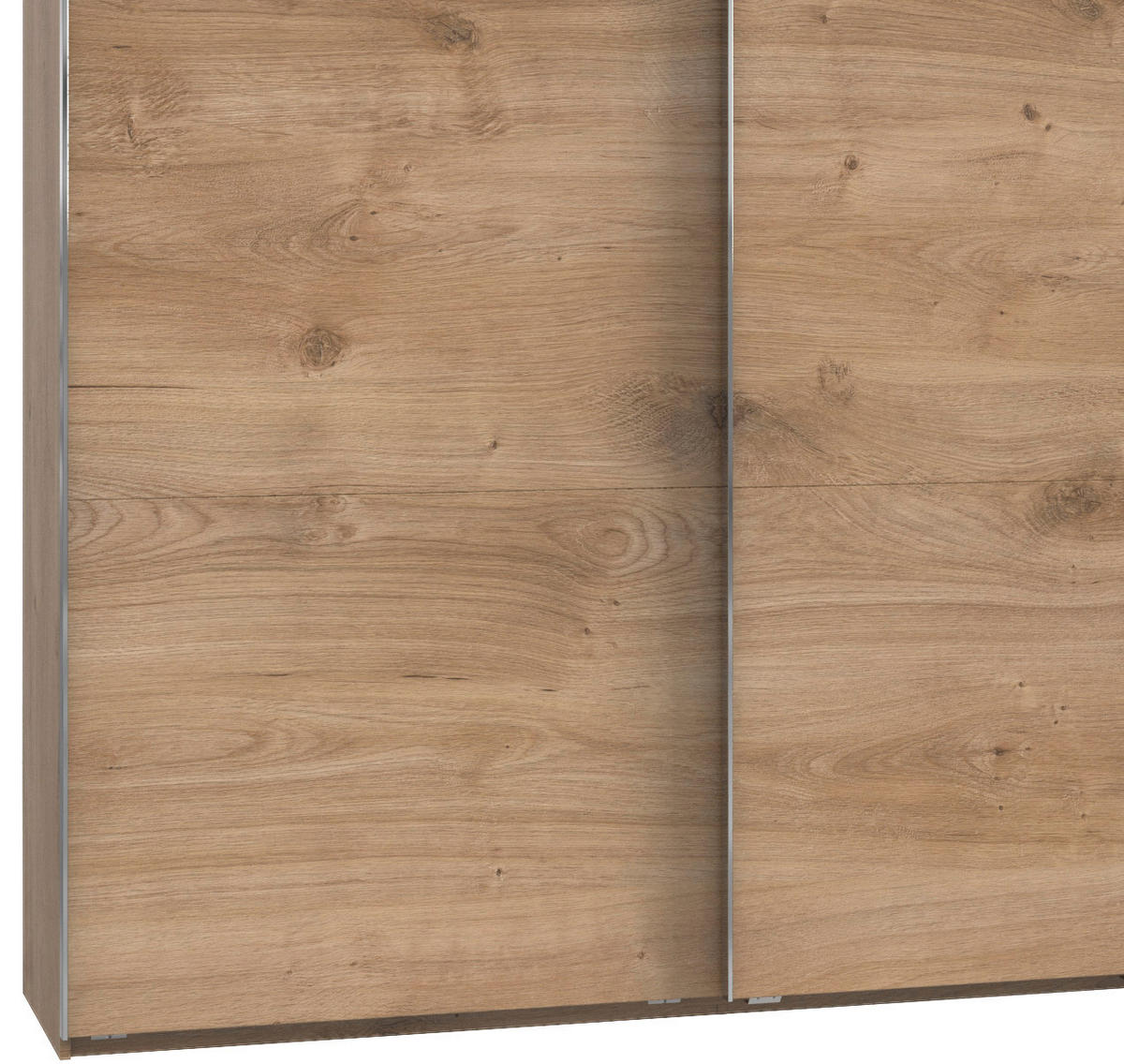 SCHWEBETÜRENSCHRANK  in Eichefarben  - Chromfarben/Eichefarben, Basics, Holzwerkstoff/Metall (350/216/65cm) - MID.YOU