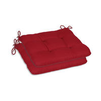 GARTENSITZKISSEN 2er-Set Uni  - Kirschrot, Basics, Textil (38/5/38cm)