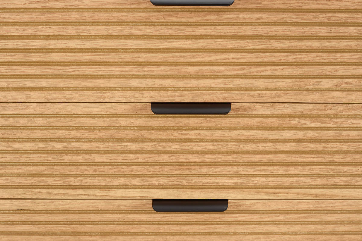 KOMMODE  in 80/113/40 cm  - Eichefarben/Schwarz, Design, Holz/Holzwerkstoff (80/113/40cm) - Livetastic