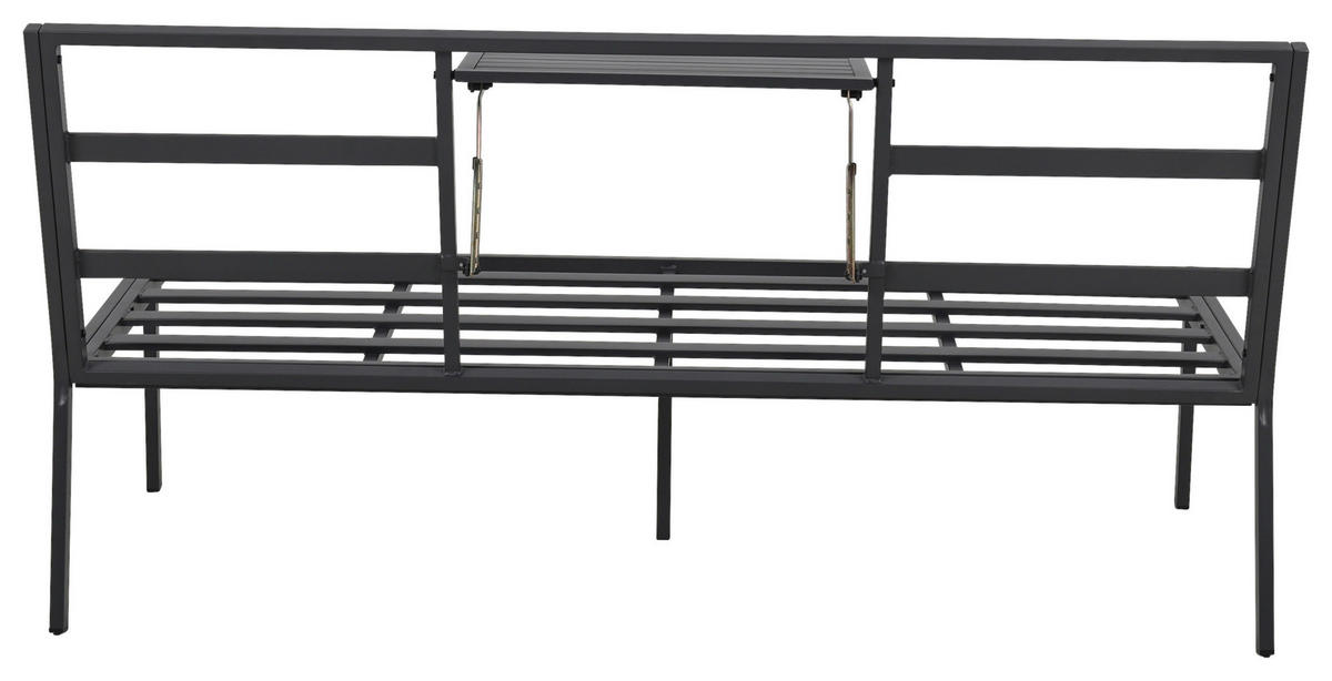 GARTENSET Webstoff Eisen  - Grau, Design, Textil/Metall (165/77/84cm) - Ambia Garden