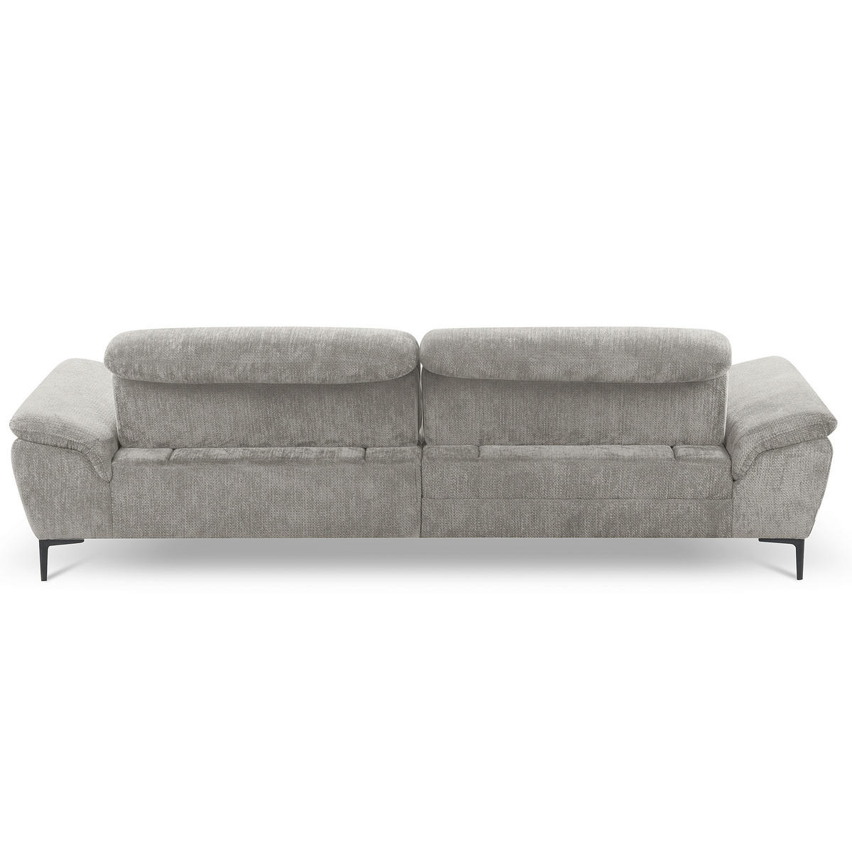 ECKSOFA  Webstoff Grau  - Schwarz/Grau, Design, Textil/Metall (195/268cm) - Livetastic