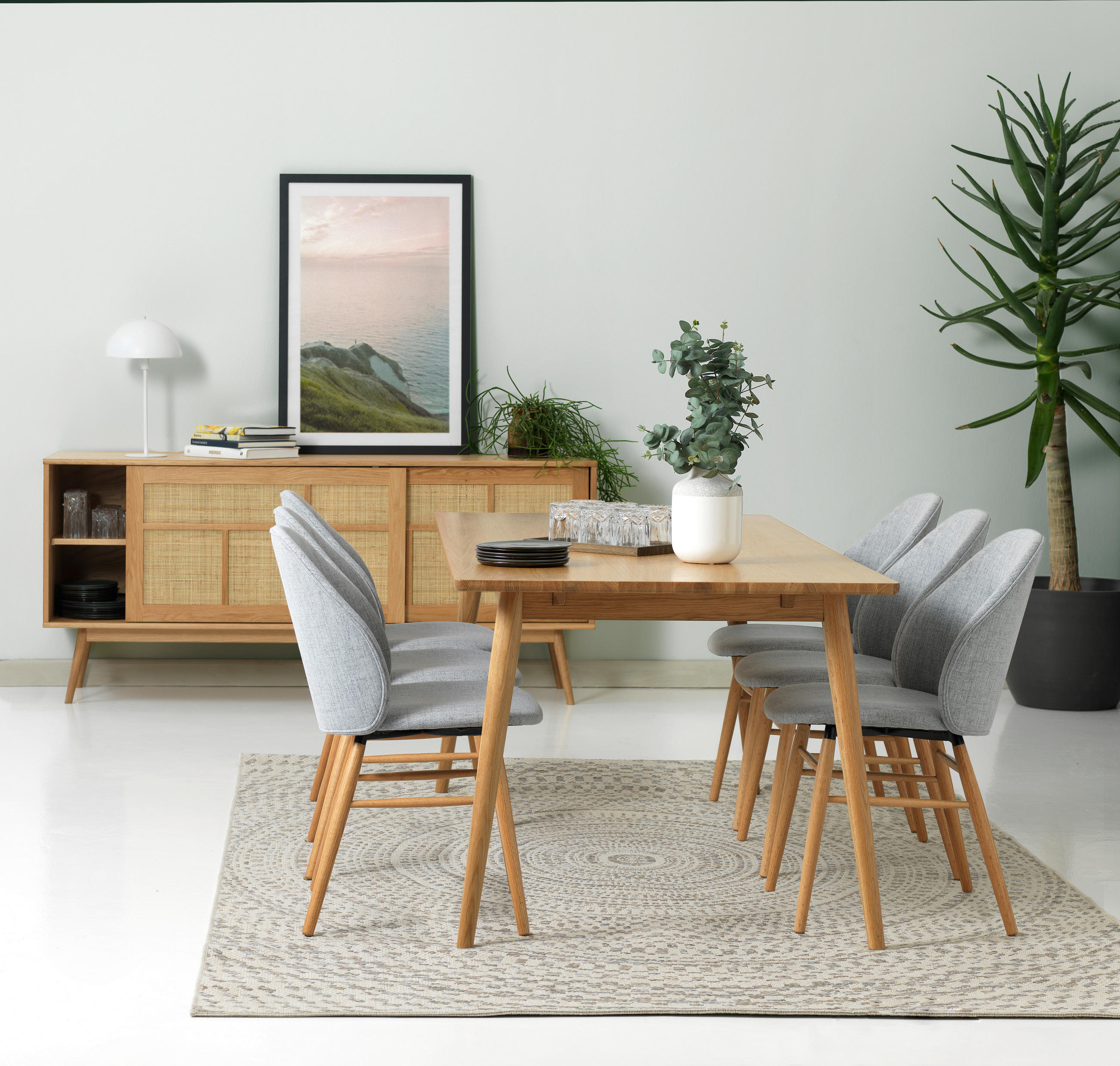 ESSTISCH Eiche furniert, massiv rechteckig Eichefarben  - Eichefarben, Trend, Holz/Holzwerkstoff (190/90/75cm) - Carryhome